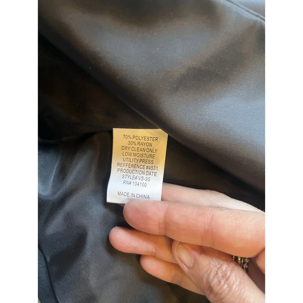 Gioberti Black Formal Tailored Suit Vest Mens Large Satin Back Waistcoat NWT